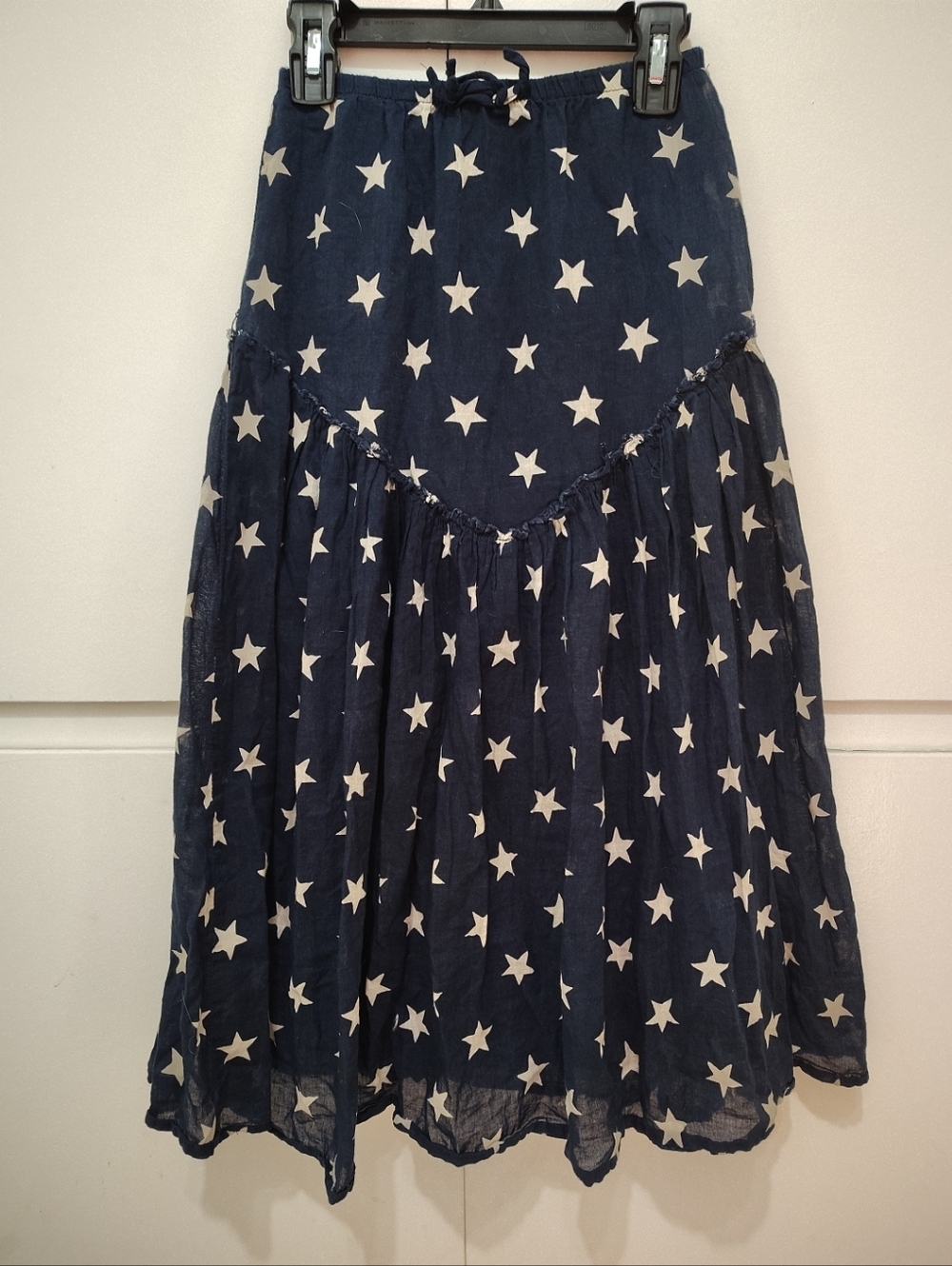 HARAJUKU MINI Target Gwen Stefani Girls Navy Blue White Star Peasant Maxi Skirt